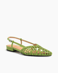 Woven Comfortable Slingback Braided Flat Sandals