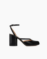 Tabi Leather Split Toe Block Heel Sandals