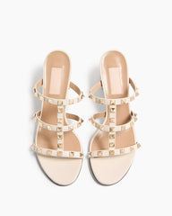 Woman Rockstud Leather Sandal