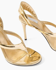 Infradito Sandals in Laminated Leather