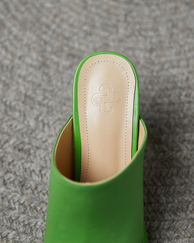 Open Toe Platform Chunky Heel Slides Sandals