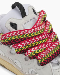 Curb Sneakers with Oversized Multicolor Laces