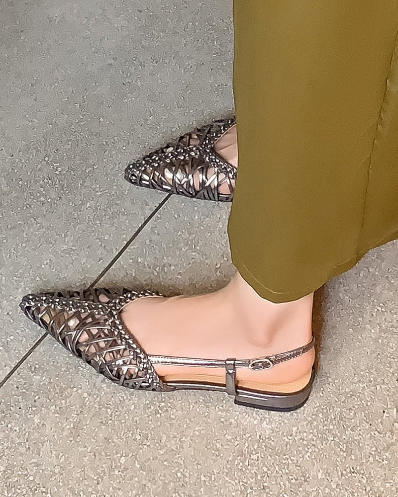 Woven Comfortable Slingback Braided Flat Sandals