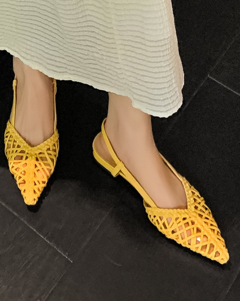 Woven Comfortable Slingback Braided Flat Sandals