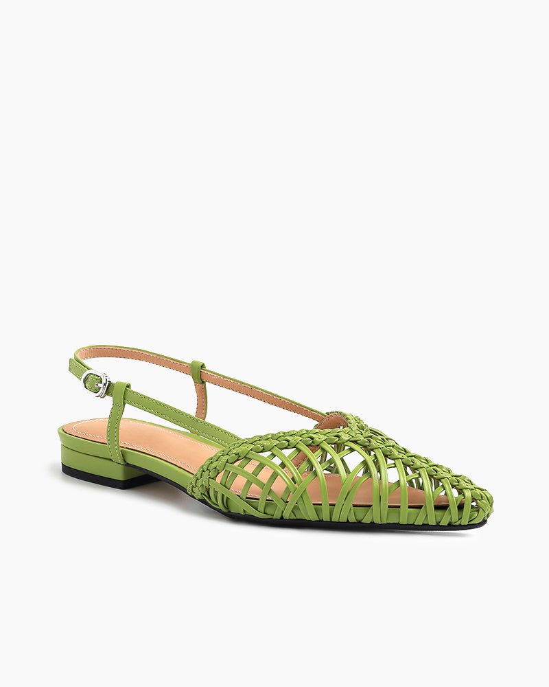 Woven Comfortable Slingback Braided Flat Sandals