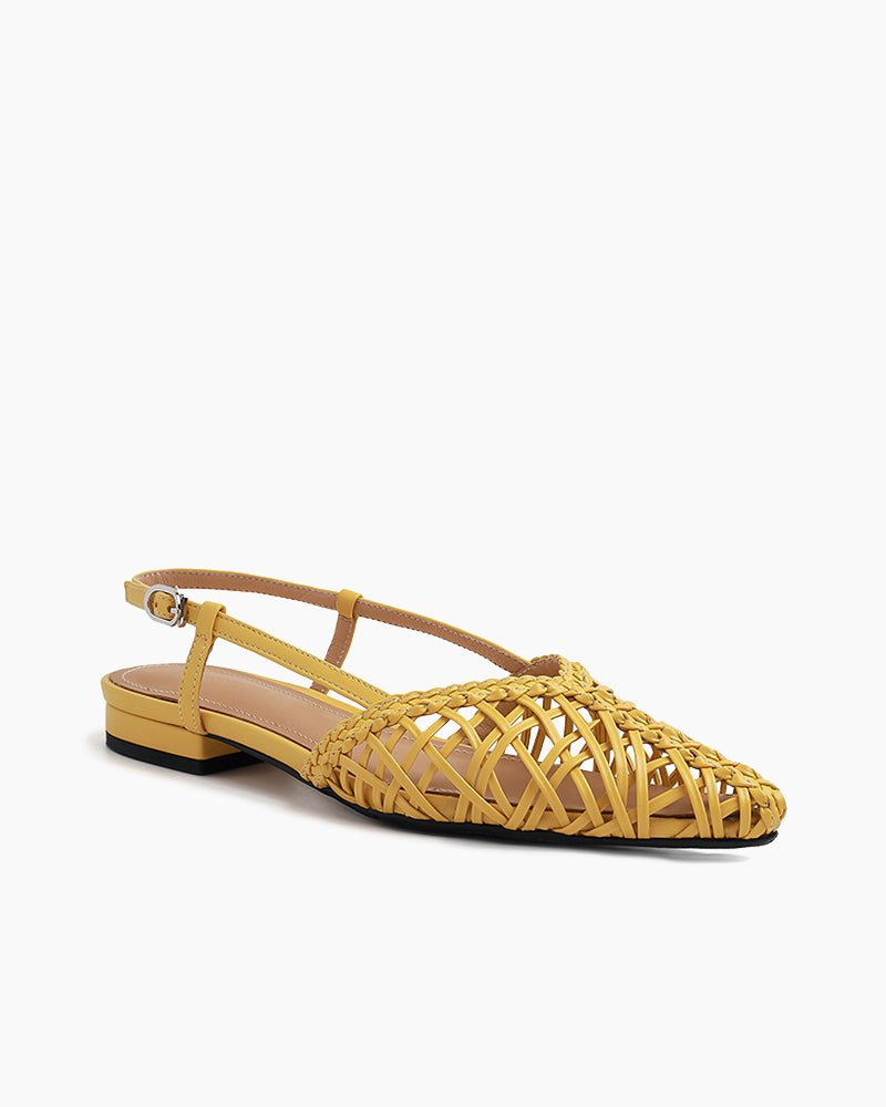 Woven Comfortable Slingback Braided Flat Sandals