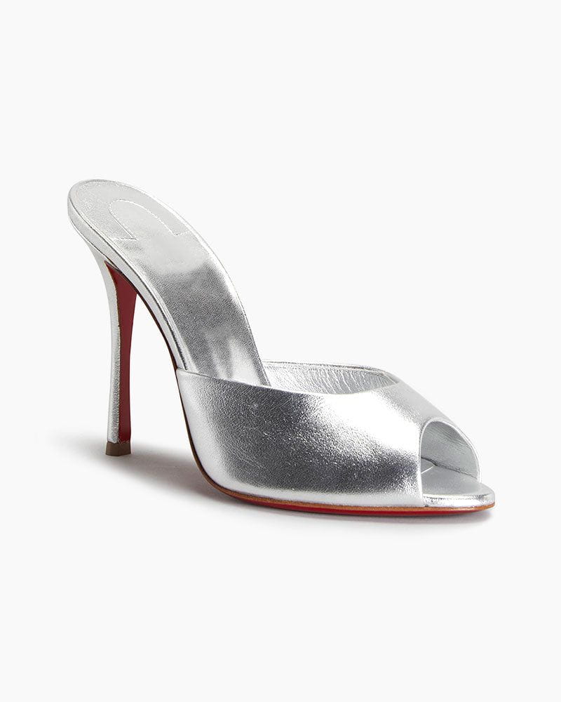 Metallic Red Sole Slide High-heel Sandals