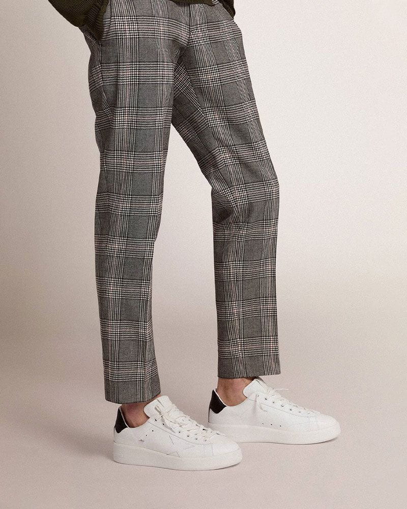 Men's Purestar with leather star and black leather heel tab sneakers