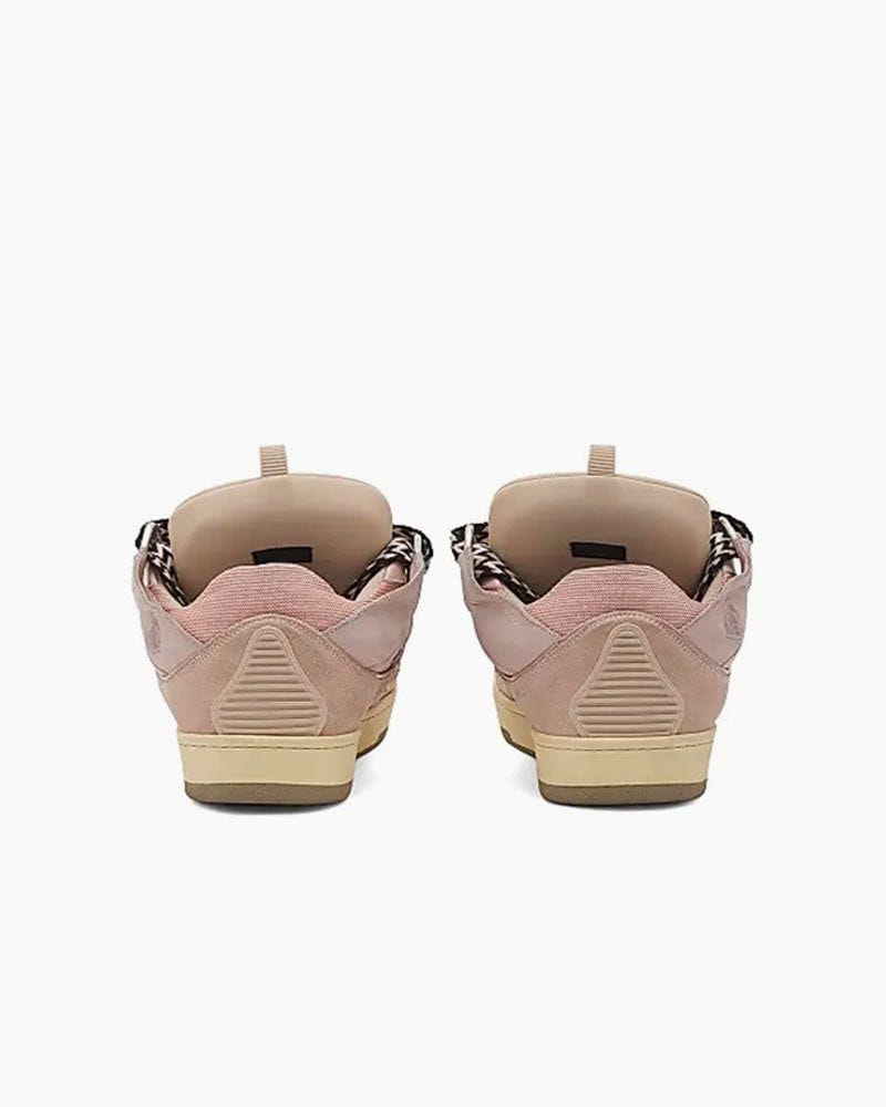 Curb Sneakers with Oversized Multicolor Laces