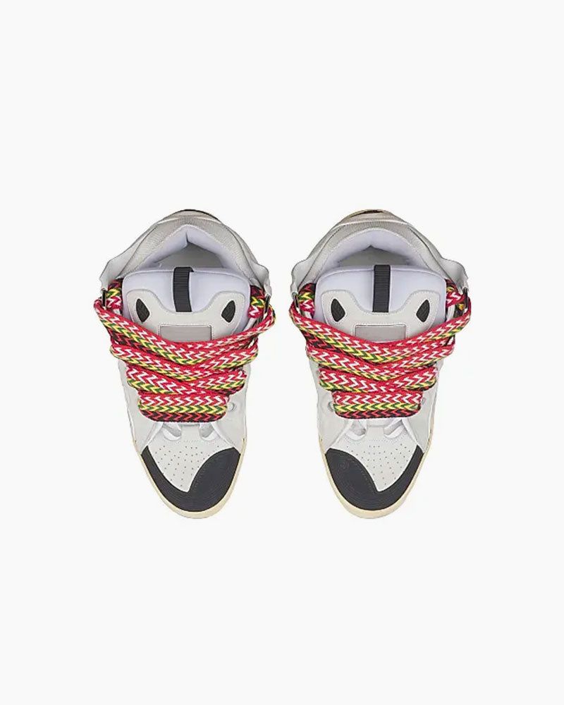 Curb Sneakers with Oversized Multicolor Laces