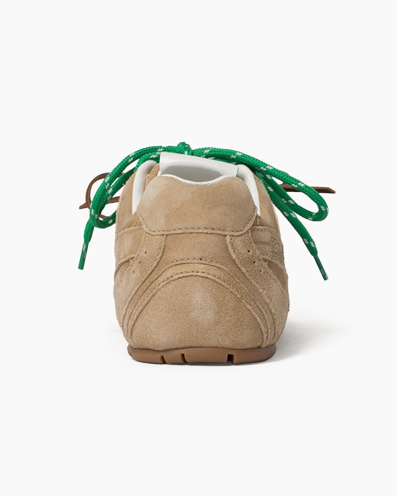 Suede Distressed Finish Mismatched Laces Sneakers