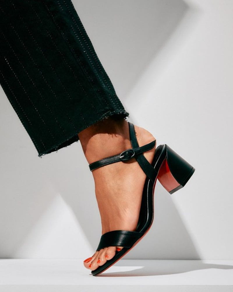 Miss Series - 55mm Leather Block Heel Sandals