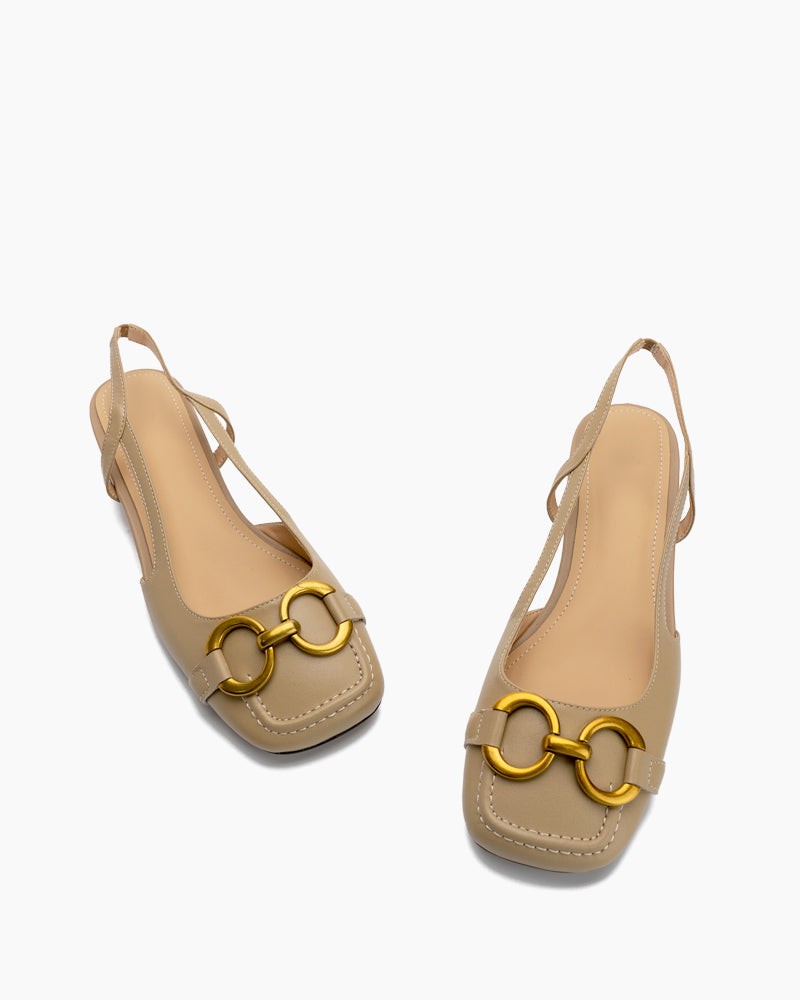 Slingback Block Heel Party Dress Sandals