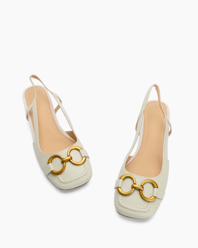 Slingback Block Heel Party Dress Sandals