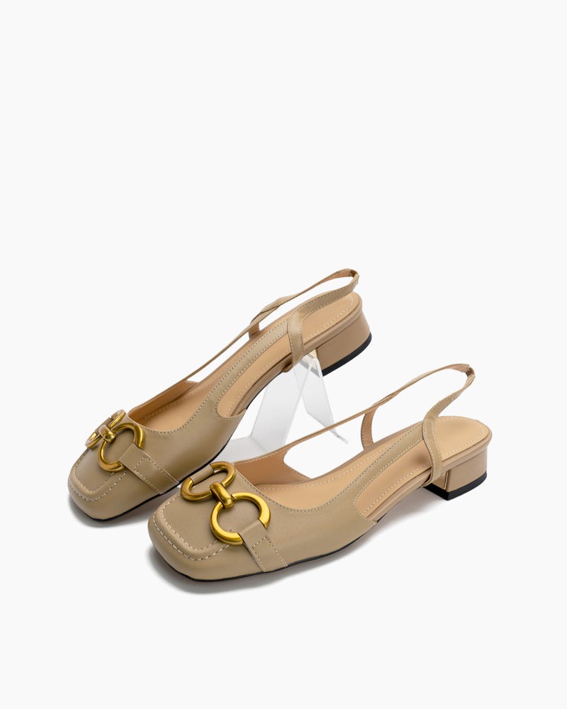Slingback Block Heel Party Dress Sandals
