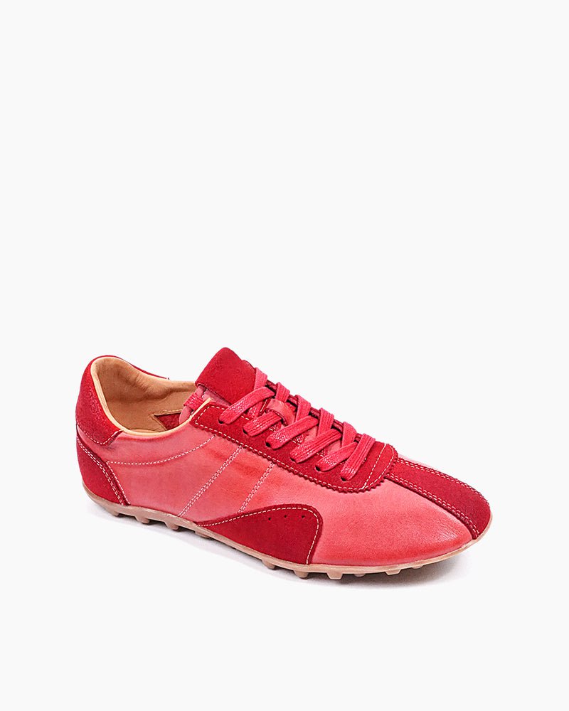 Retro Suede Nappa Leather Textured Sole Sneakers