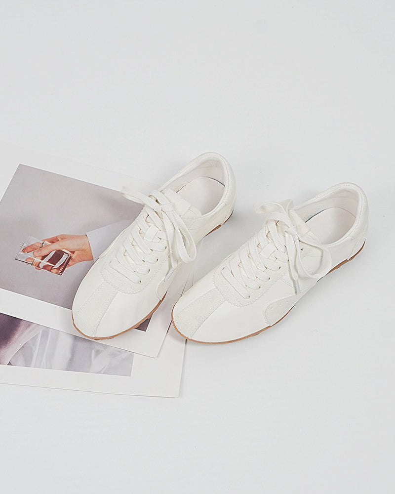 Retro Suede Nappa Leather Textured Sole Sneakers