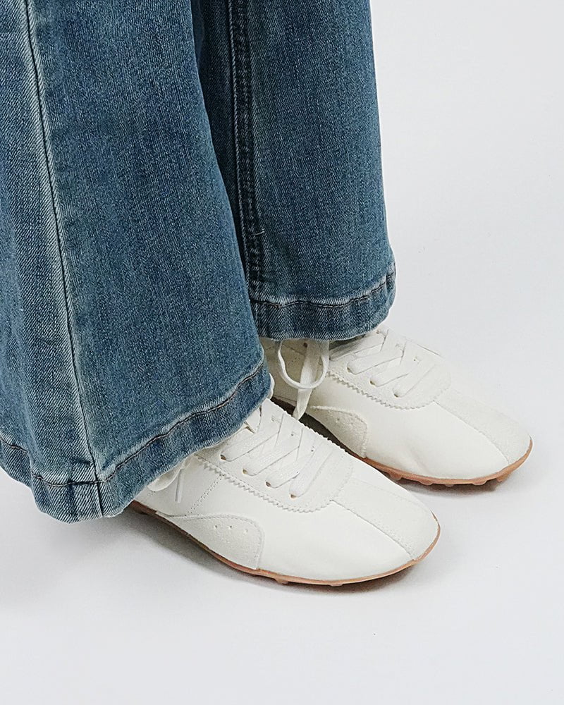 Retro Suede Nappa Leather Textured Sole Sneakers