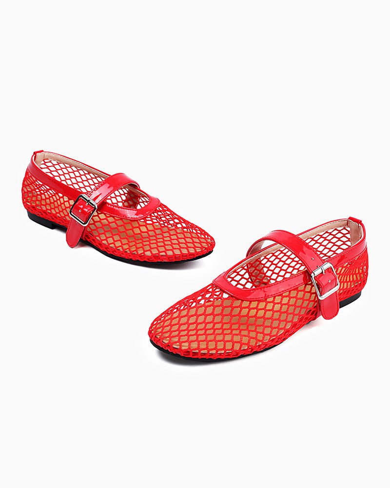 Mesh Mary Jane Flat Lightweight  Sandals