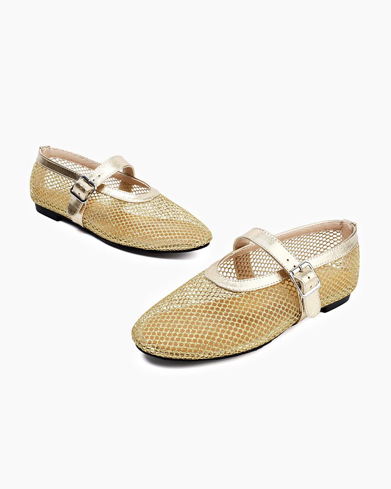 Mesh Mary Jane Flat Lightweight  Sandals