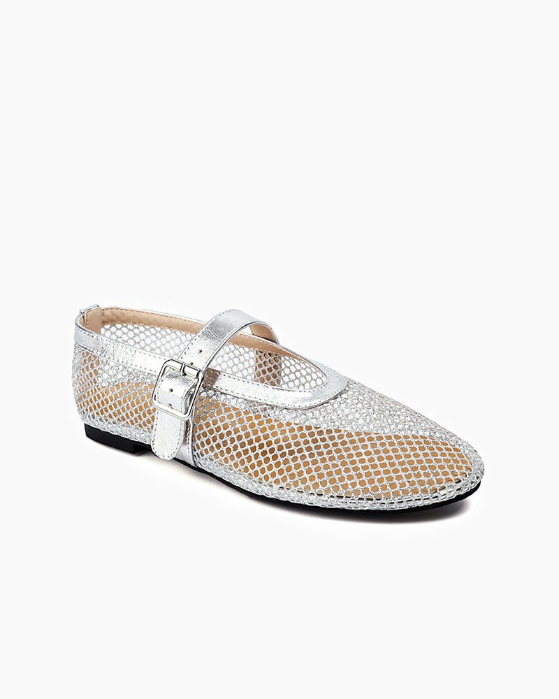 Mesh Mary Jane Flat Lightweight  Sandals