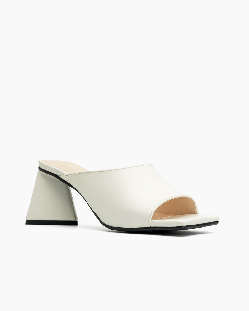 Minimalist Solid Color Chunky Heel Sandals