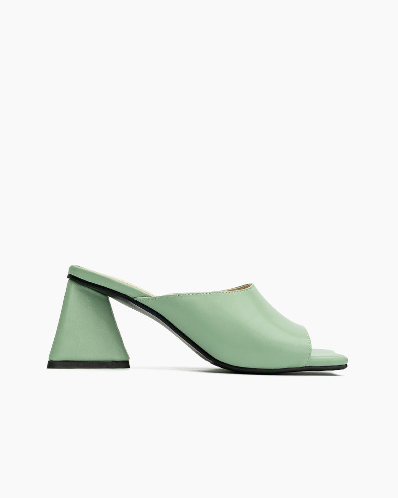Minimalist Solid Color Chunky Heel Sandals