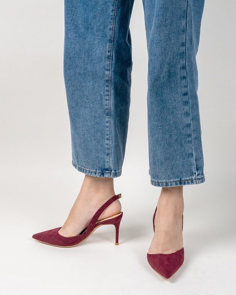 High Heel Minimalist Suede Pointed Toe Pumps