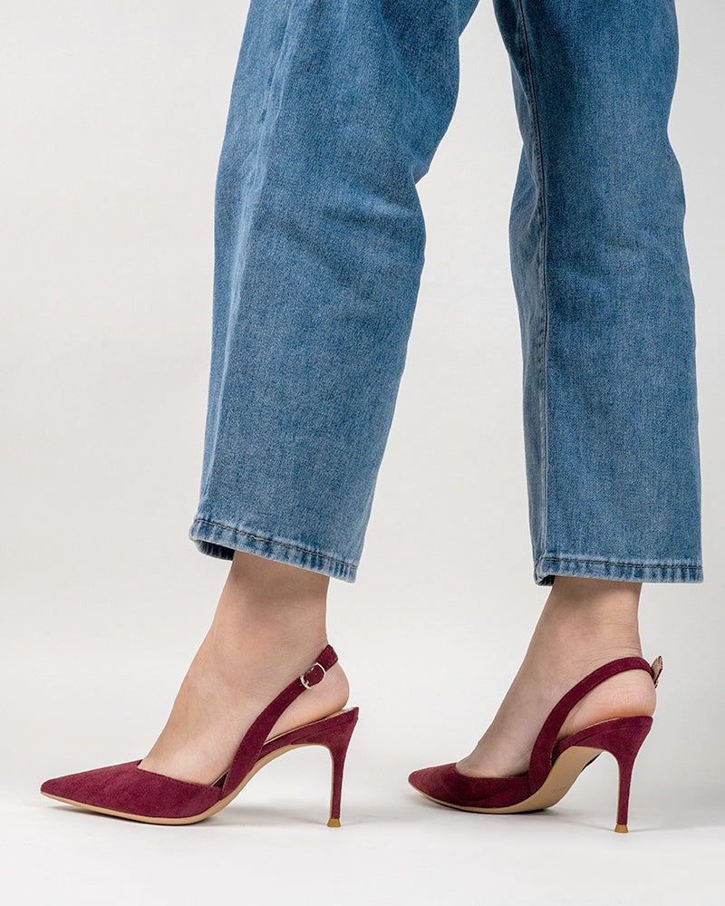 High Heel Minimalist Suede Pointed Toe Pumps