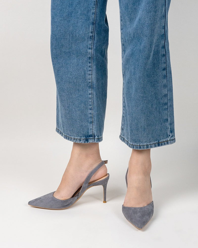High Heel Minimalist Suede Pointed Toe Pumps