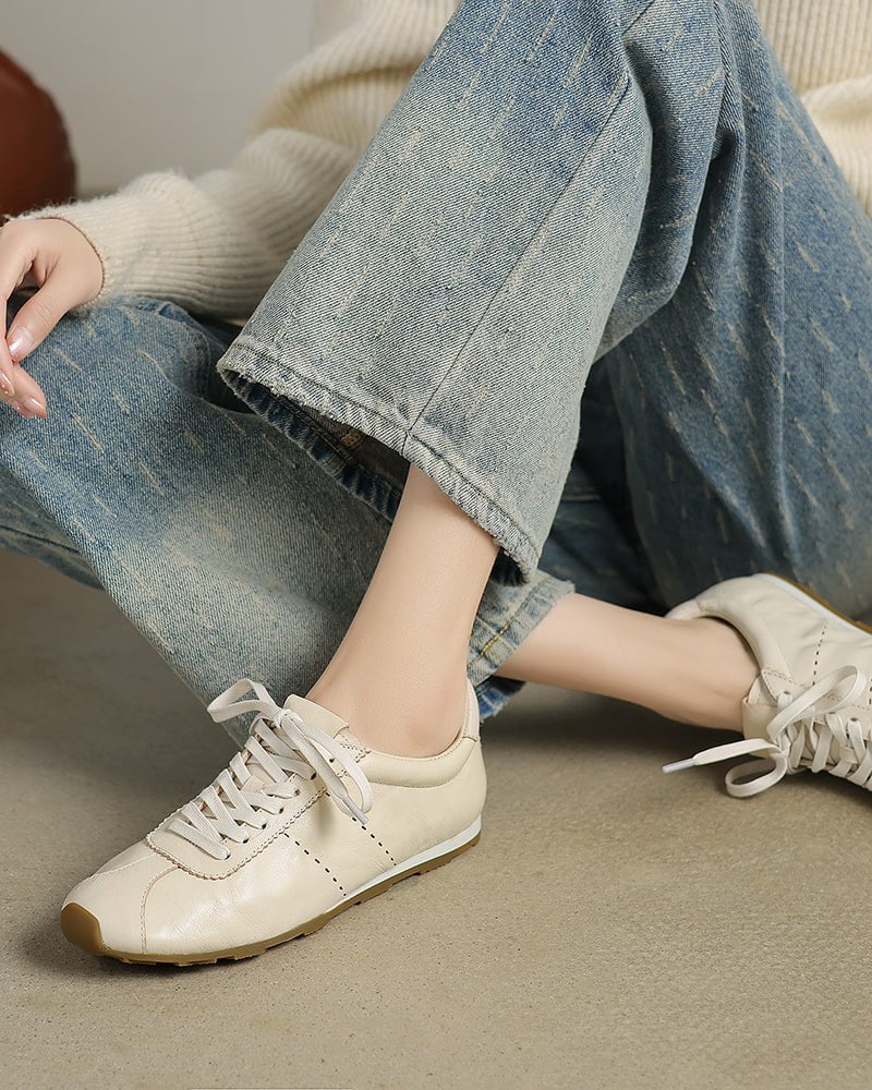 Contrast Nappa Leather Lightweight Sole Sneaker