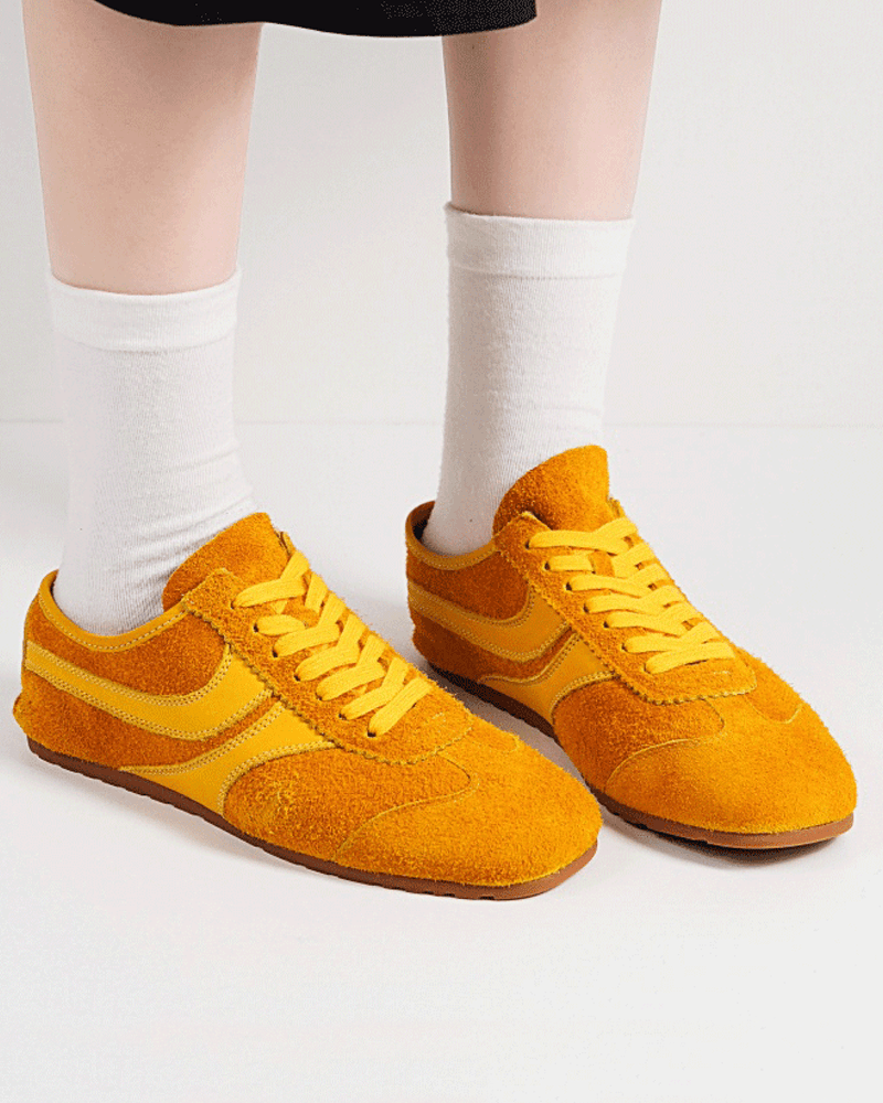 Color Pop Retro Suede Nappa Leather Sneakers