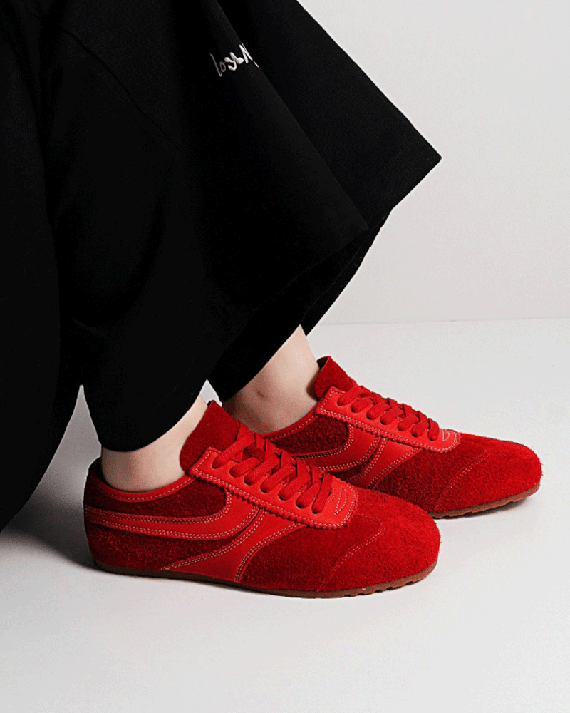 Color Pop Retro Suede Nappa Leather Sneakers