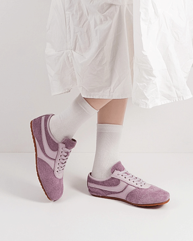 Color Pop Retro Suede Nappa Leather Sneakers