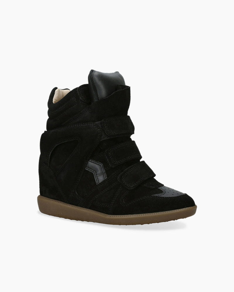 Bekett Suede and Leather High-Top Trainers