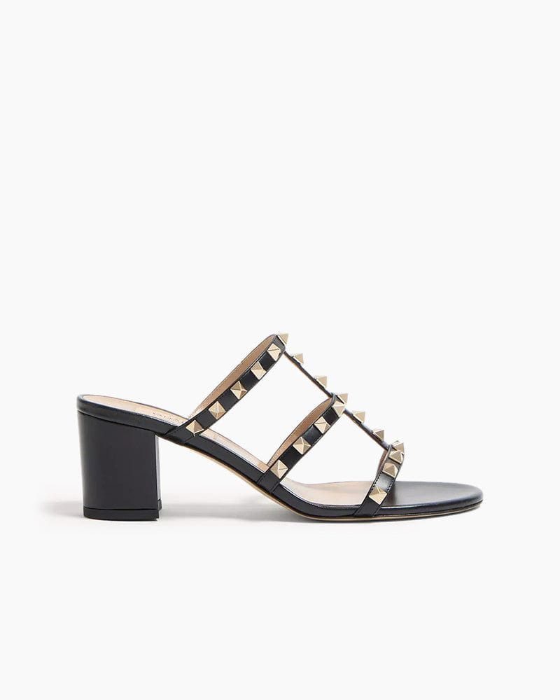 Woman Rockstud Leather Sandal