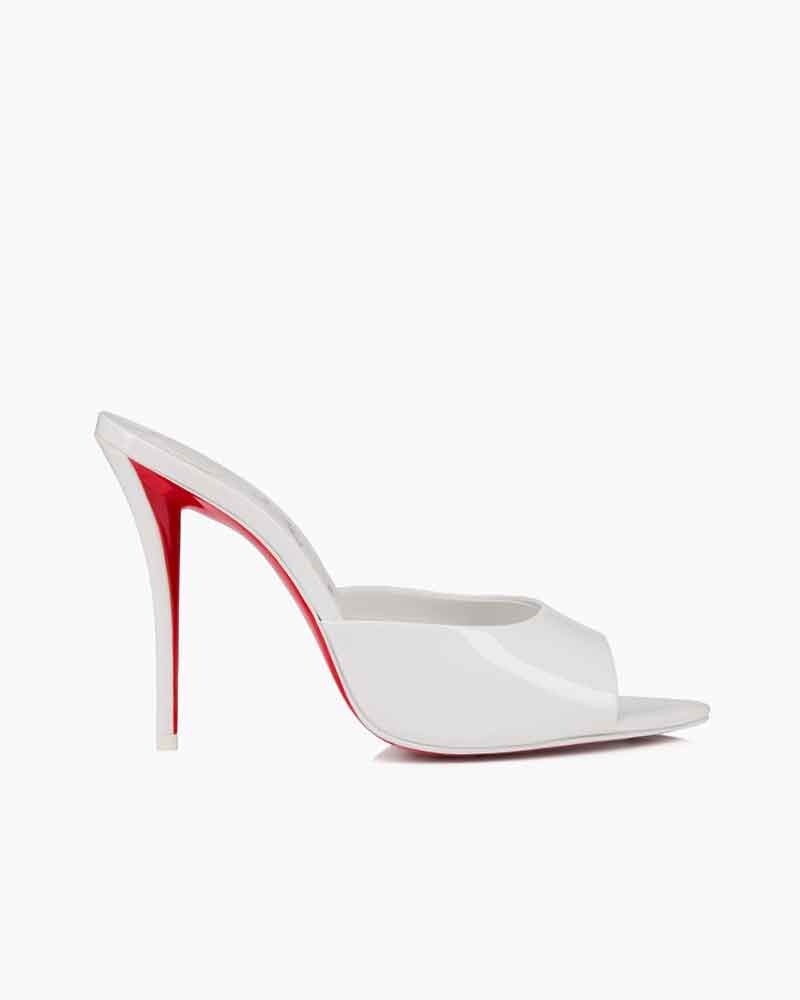 Miss Series - 100mm Patent Leather Mules Stiletto Heels