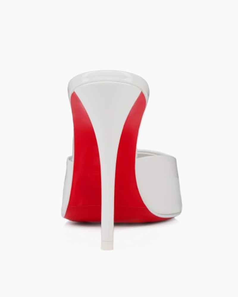 Miss Series - 100mm Patent Leather Mules Stiletto Heels