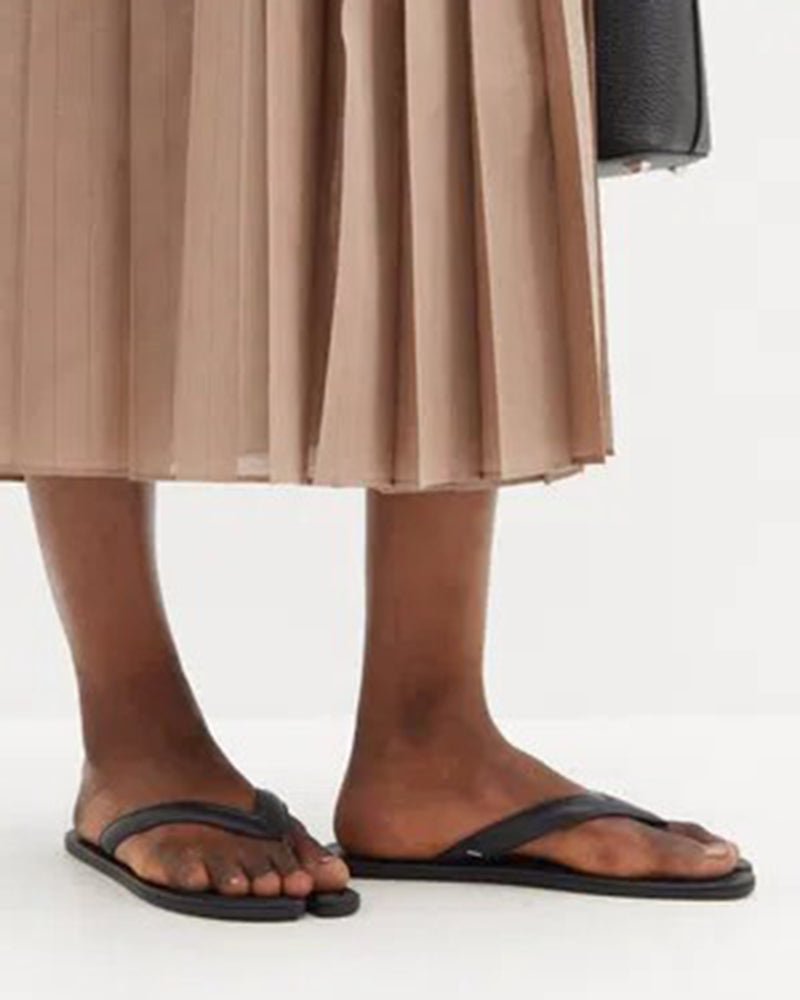 Black Tabi Flip-Flops Minimalist Sandals